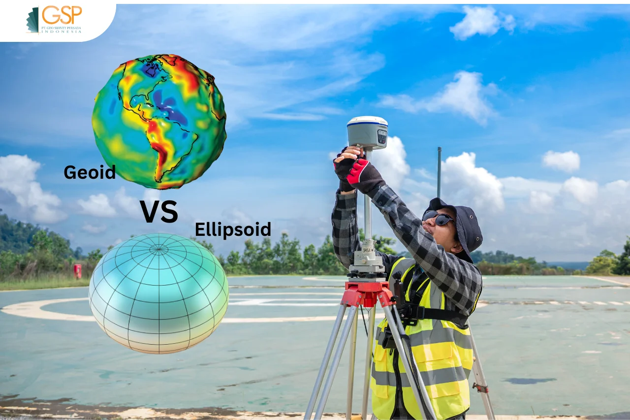 Perbedaan Geoid dan Ellipsoid dalam Survei GNSS dan Topografi - No Category